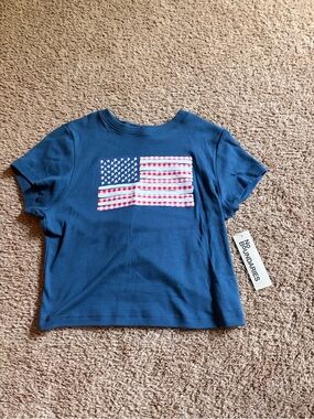 No Boundaries Navy Blue Women’s American Flag Graphic Tee